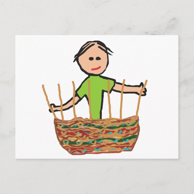 Basket Weaving Postkarte (Vorderseite)