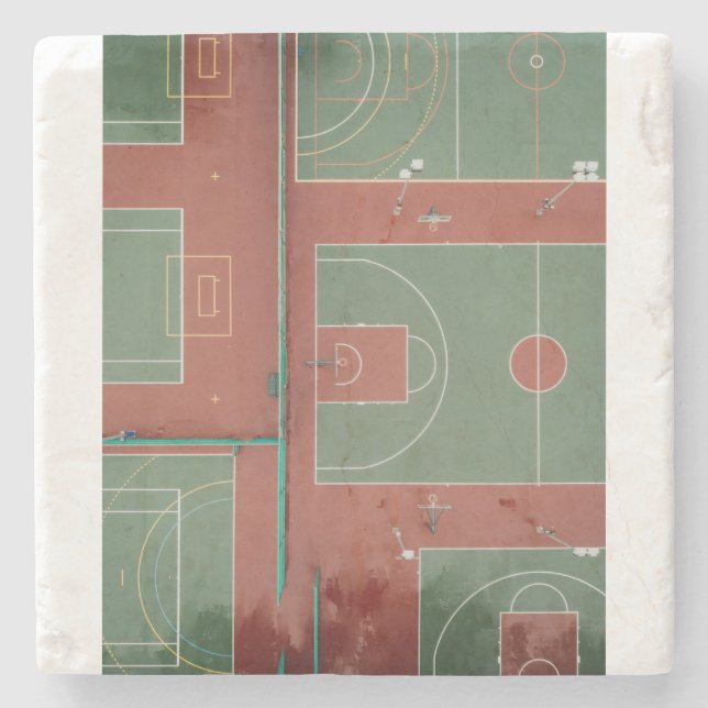 Basketball 110 steinuntersetzer (Vorderseite)