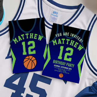 Basketball 12 Einladung zum Geburtstag