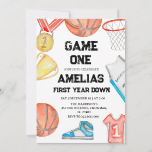 Basketball 1. Geburtstag American Sports Game On Einladung