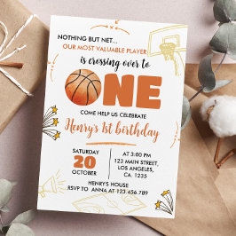 Basketball 1er anniversaire Invitation Sport Party