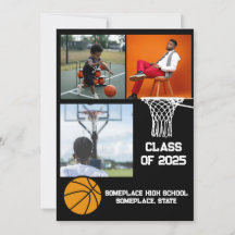 Basketball 3 Foto Collage Black Abschluss