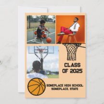 Basketball 3 Foto Collage Peach Abschluss