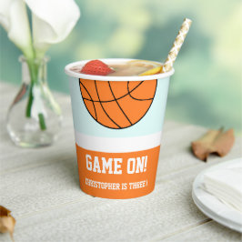 Basketball 3 Geburtstag Pappbecher