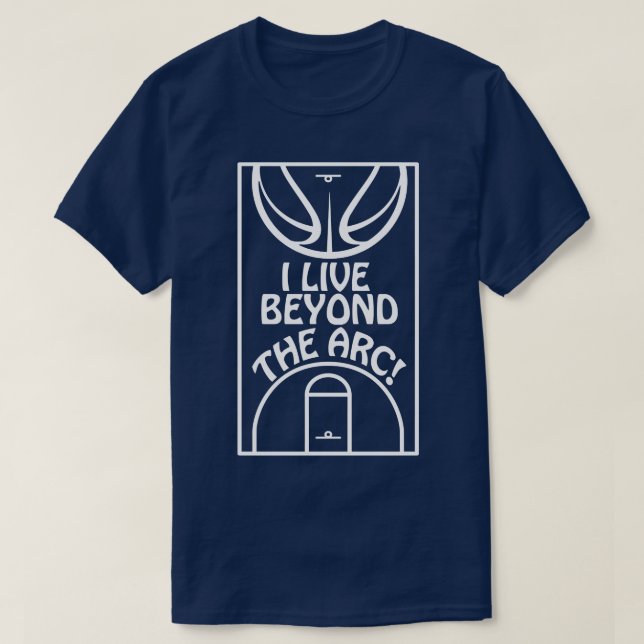 Basketball 3 Point Shooter Jenseits von Arc Three  T-Shirt (Design vorne)