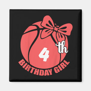 Basketball 4. Geburtstag Basketball-Spieler Magnet