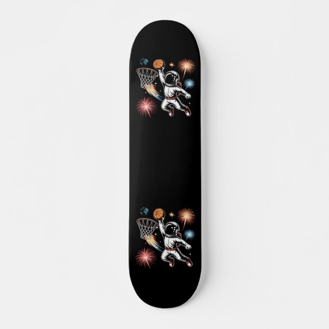 Basketball 4. Juli Astronaut Patriotic Boys Skateboard (Vorne)