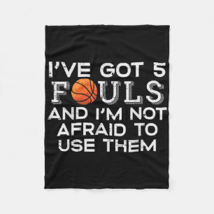 Basketball 5 Fouls keine Angst lustige Baller Men  Fleecedecke