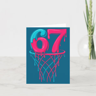Basketball 67 6 7 Sieben Drip Six Gen Alpha Spaß Karte