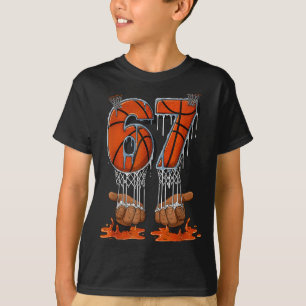 Basketball 67 Sechs Sieben Lustiges Gen-Alpha-Meme T-Shirt