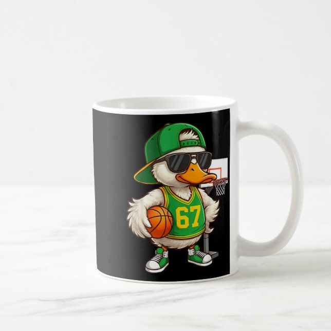 Basketball 67 Six Seven Funny Basketball Meme Drip Kaffeetasse (Rechts)