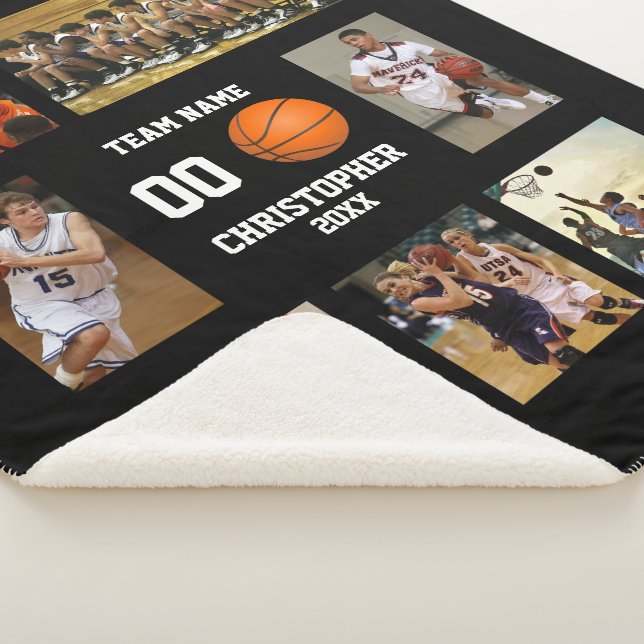 Basketball 7 Foto Collage Fleece Decke Sherpadecke (3/4)