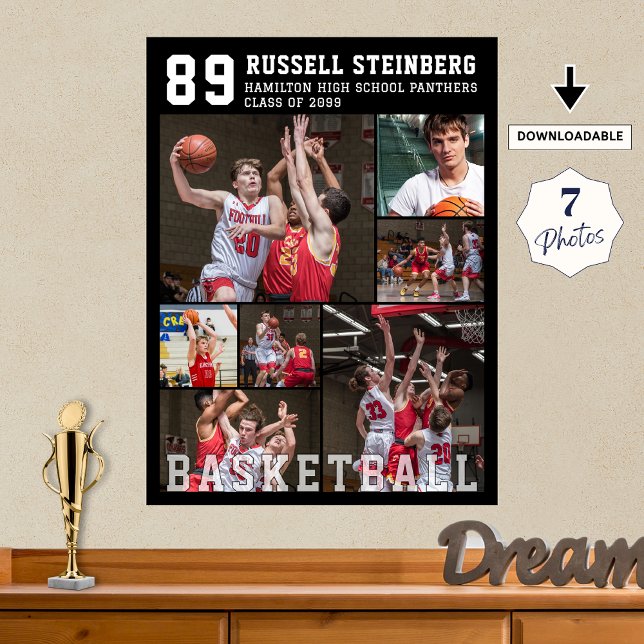 Basketball 7 Foto-Collage Poster (Von Creator hochgeladen)