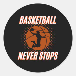 Basketball 9 runder aufkleber