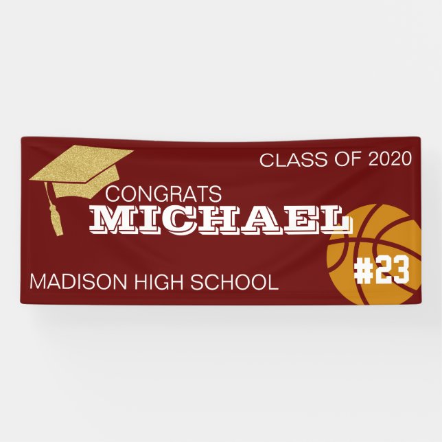 Basketball-Abschluss-Banner Banner (Horizontal)