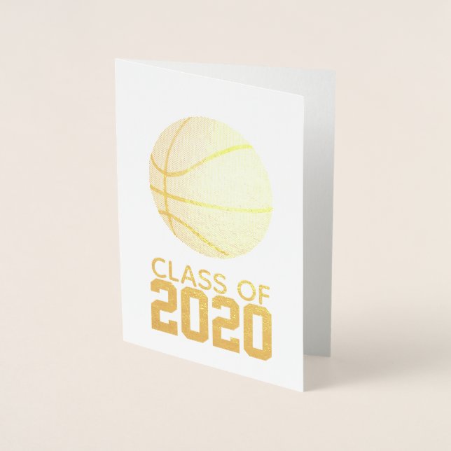 Basketball-Abschluss Folienkarte (Vorderseite)