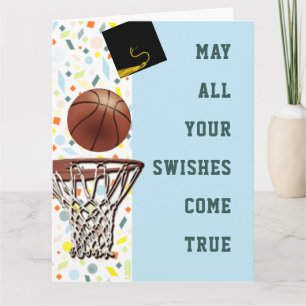 Basketball Abschluss Glückwunsch Karte