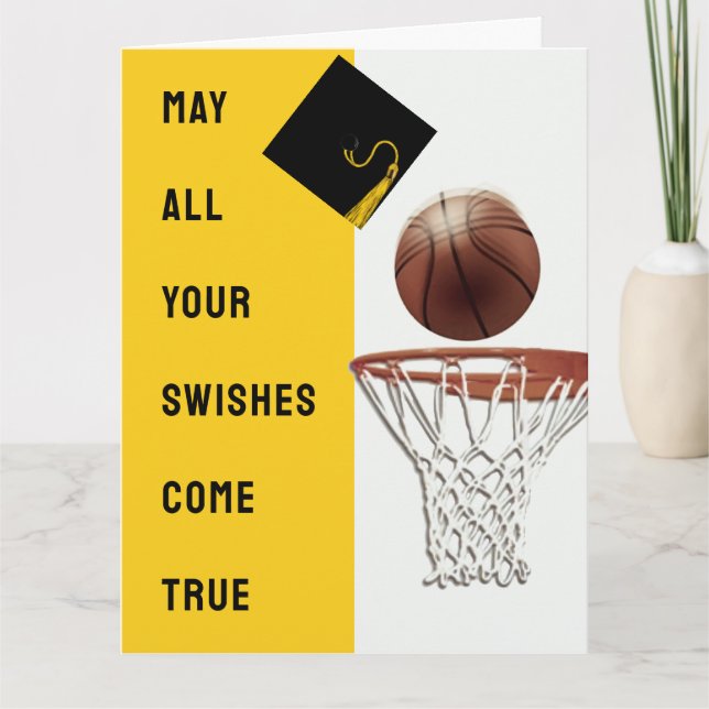 Basketball-Abschluss-Karte Karte (Vorderseite)