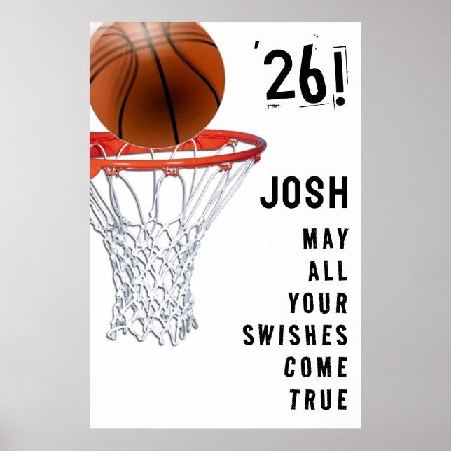 Basketball-Abschluss Poster (Vorne)