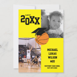 Basketball Abschluss Sportgelbe Ankündigung