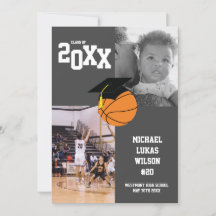 Basketball Abschluss Sportgraue Ankündigung