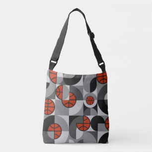 Basketball Abstrakt Geometrie Tragetaschen Mit Langen Trägern
