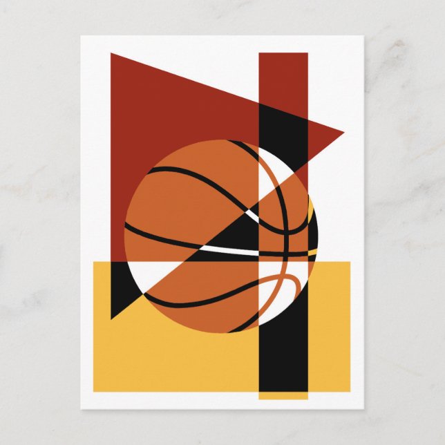 Basketball Abstrakt Postkarte (Vorderseite)
