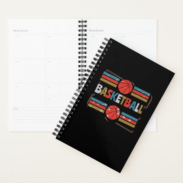 Basketball Abstraktes Word Kunst, Minimalistisch Planer (Anzeige)