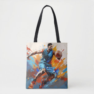Basketball Action Sport Malerei Abstrakt Art Deco Tasche