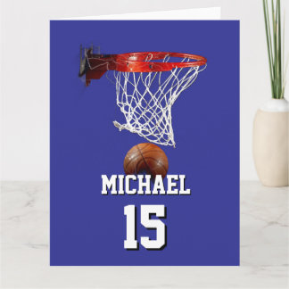 Basketball Add Your Name & Number Pop Art Karte