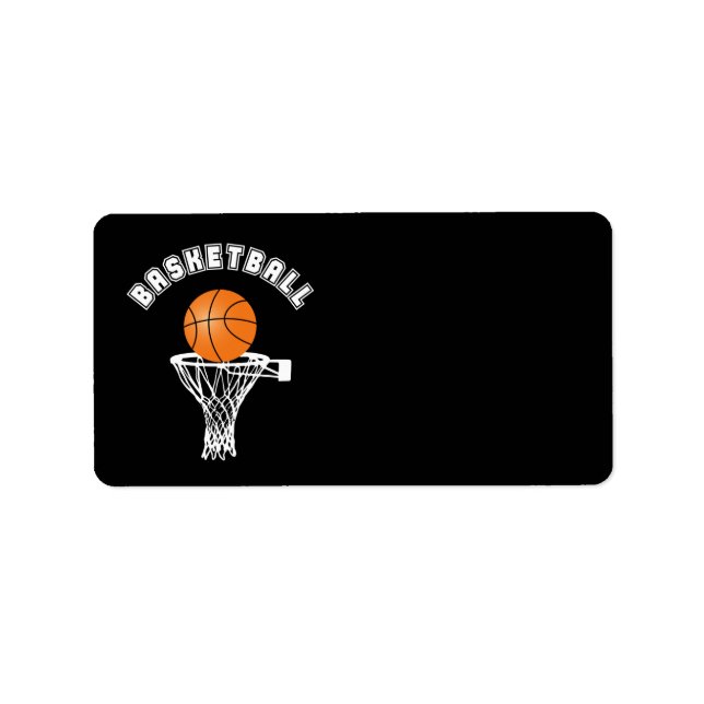 Basketball Adressaufkleber (Vorne)