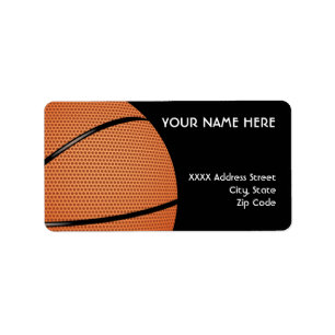 Basketball-Adressen-Etiketten Adressaufkleber