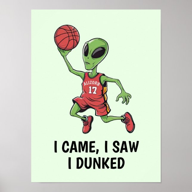 Basketball-Alien Poster (Vorne)