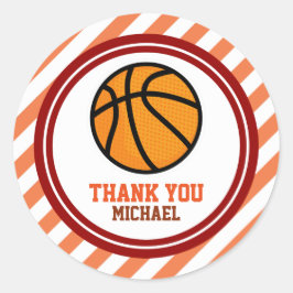 Basketball Alle Star Sport Danke für Tag Runder Aufkleber