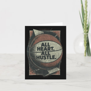 Basketball Alles Herz Alles Hustler Motivation Hus Karte