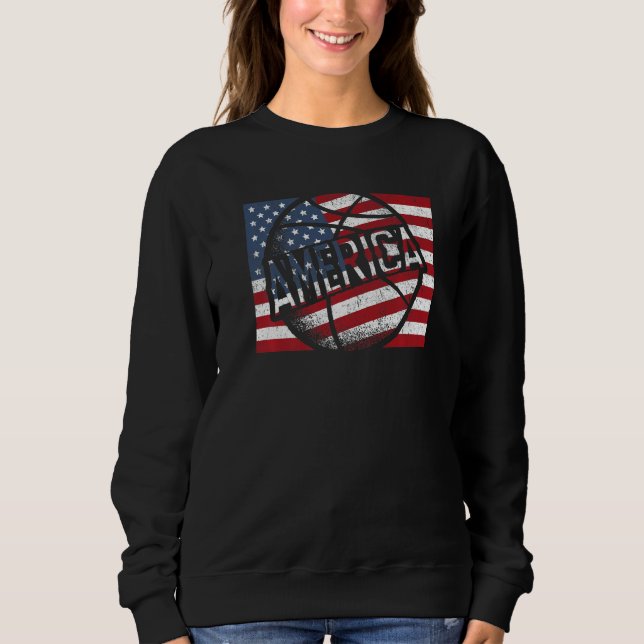 Basketball American Flag Sweatshirt (Vorderseite)