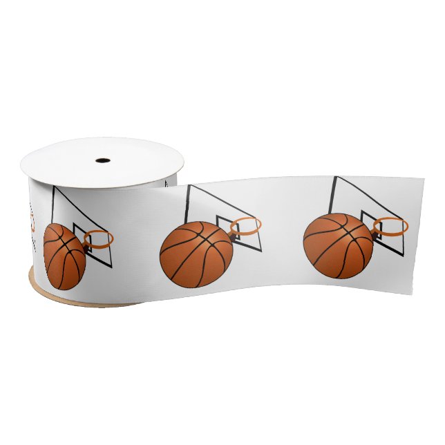 Basketball and Hoop Satinband (Spule)