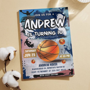 Basketball Anniversaire Fête Invitation