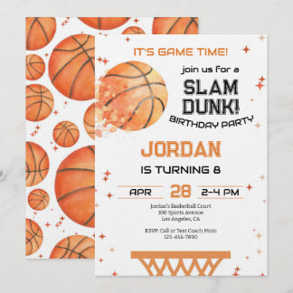 Basketball Any Age Birthday Einladung