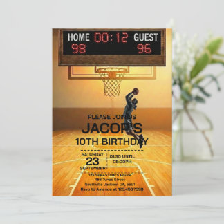 Basketball Any Age Birthday Invitation Einladung