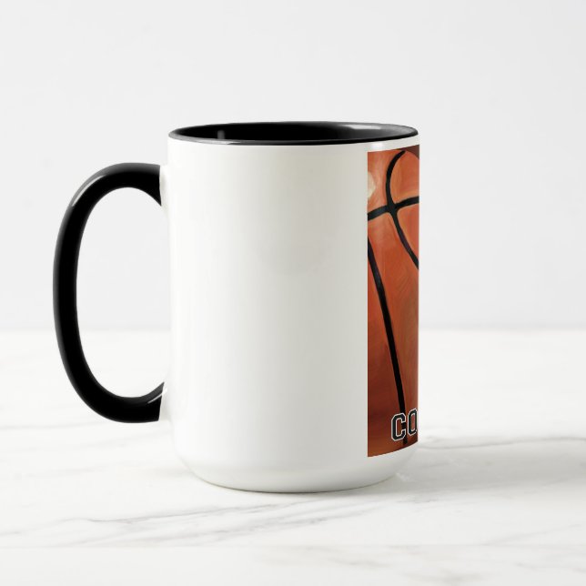 Basketball Art Danke Coach Tasse (Links)