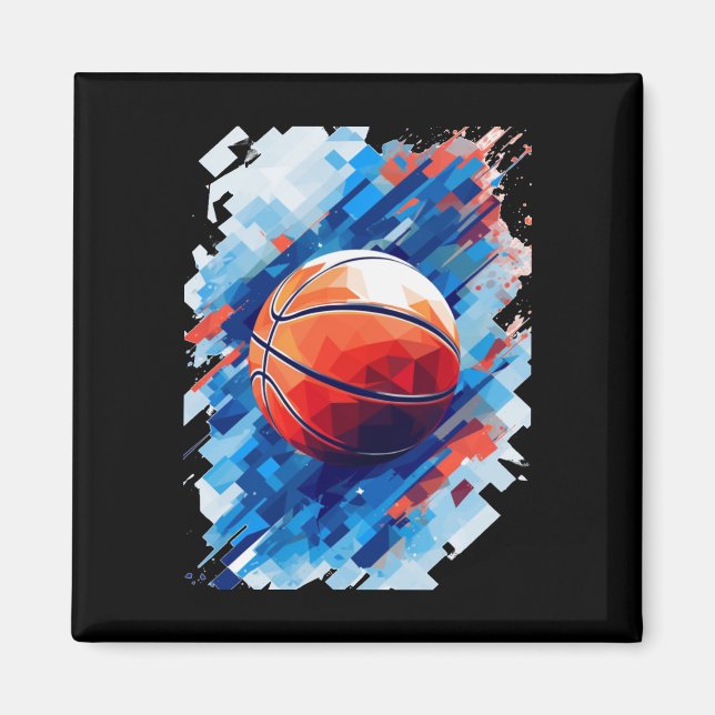 Basketball Art Poster Grafik 1 Magnet (Vorne)
