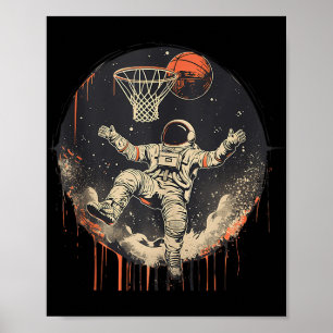Basketball-Artwork-Basketball-Spieler Zeichne Astr Poster