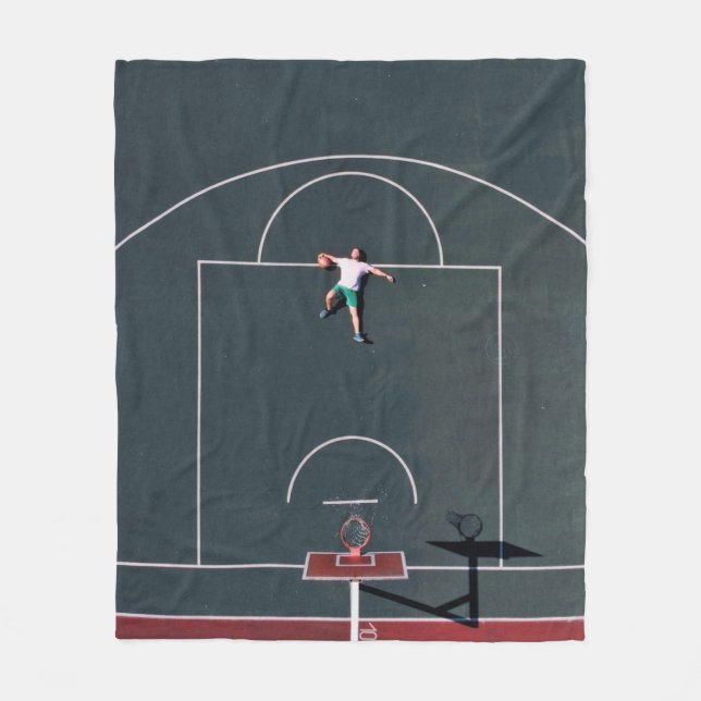Basketball-Artwork Fleecedecke (Vorderseite)