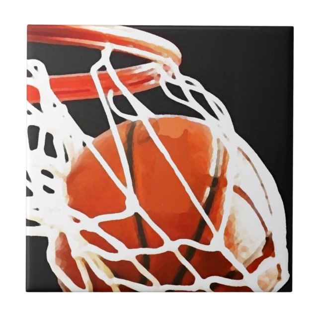 Basketball-Artwork Fliese (Vorderseite)