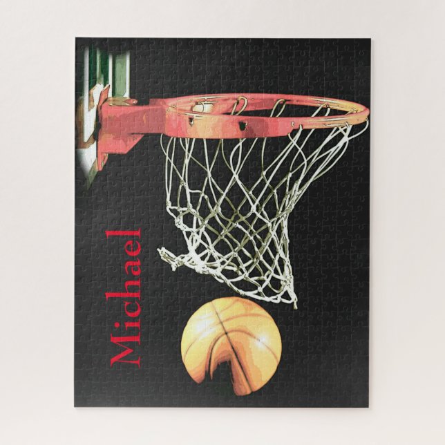Basketball Artwork Ihr Name (Vertikal)