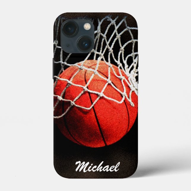 Basketball Artwork Ihr Name Case-Mate iPhone Hülle (Rückseite)