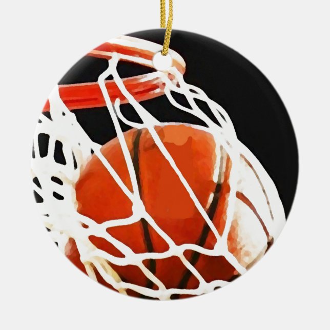 Basketball-Artwork Keramikornament (Vorne)