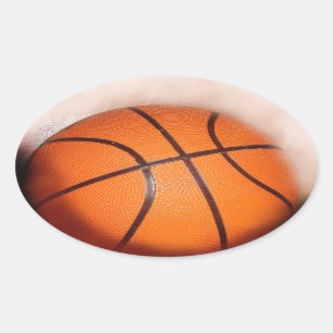 Basketball-Artwork Ovaler Aufkleber