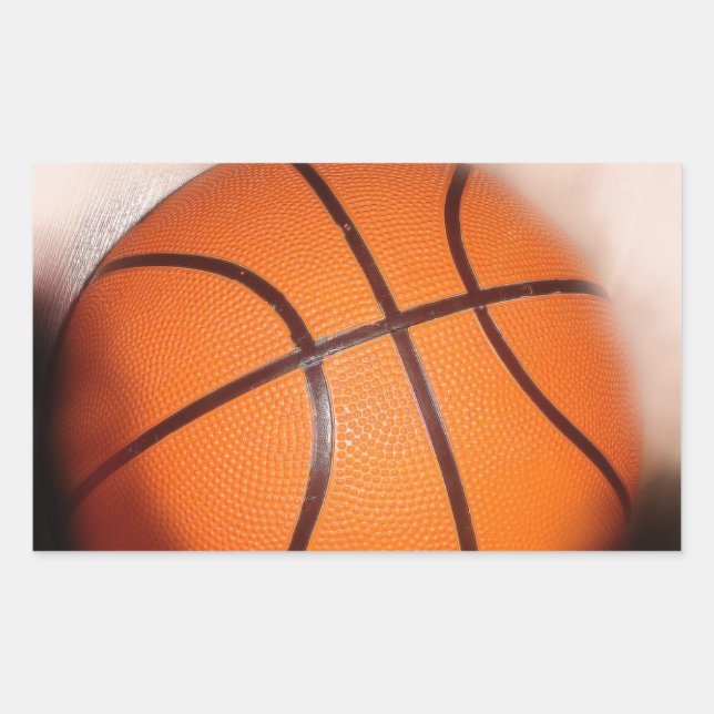 Basketball-Artwork Rechteckiger Aufkleber (Vorderseite)